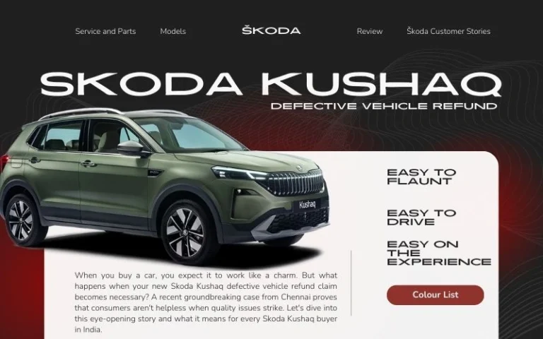 Skoda Kushaq Defective Vehicle Refund