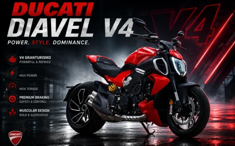 Ducati Diavel V4 Price in India 2026: Latest On-Road Price, Specs, Mileage and Features